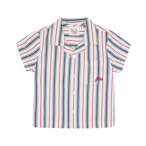 Flöss Miles Kortærmet Skjorte Red/blue Stripes | Blå | 116 cm