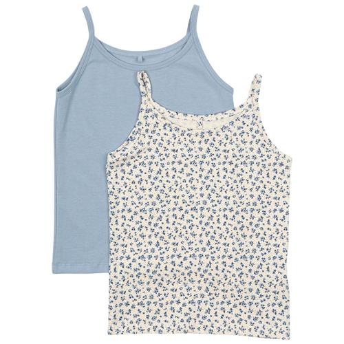 The New GOTS Strap Top 2-Pack Ashley Blue | Blå | 7-8 years