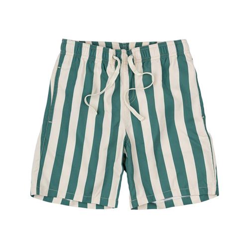 The New Nibes Badeshorts Bottle Green Striped | Grønn | 9-10 years