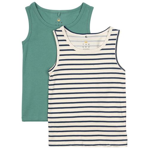 The New GOTS Tank Top 2-Pack Bottle Green 9-10 Y  Grøn  9-10 år  mand
