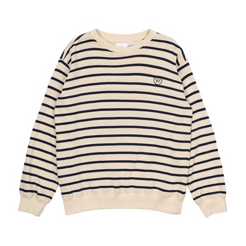 The New GOTS Nero Sweatshirt Mood Indigo Striped | Marine blå | 3-4 years