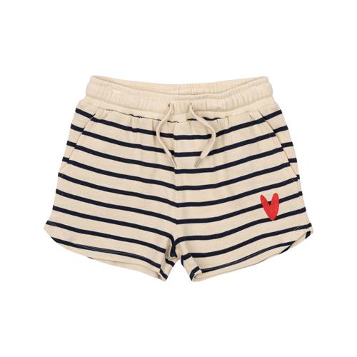 The New GOTS Nil Shorts Mood Indigo Striped 3-4 Y  Marineblå  3-4 år  kvinde