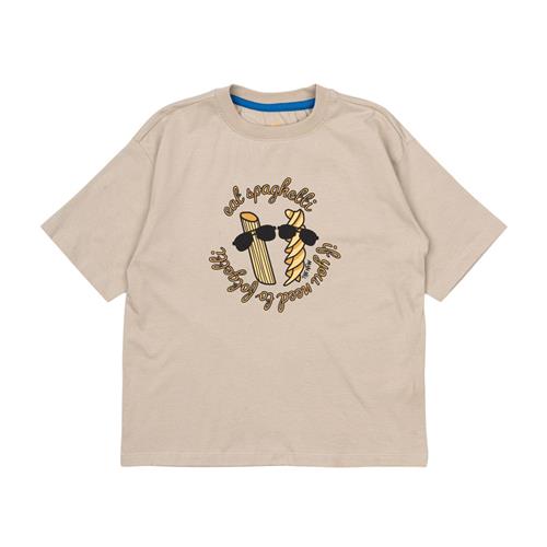 The New GOTS Nocchci Tee Feather Gray 5-6 Y  Grå  5-6 år  mand