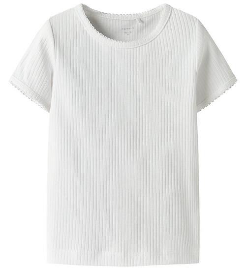 Name It T-shirt - Rib - NmfFikatie - Lucent White