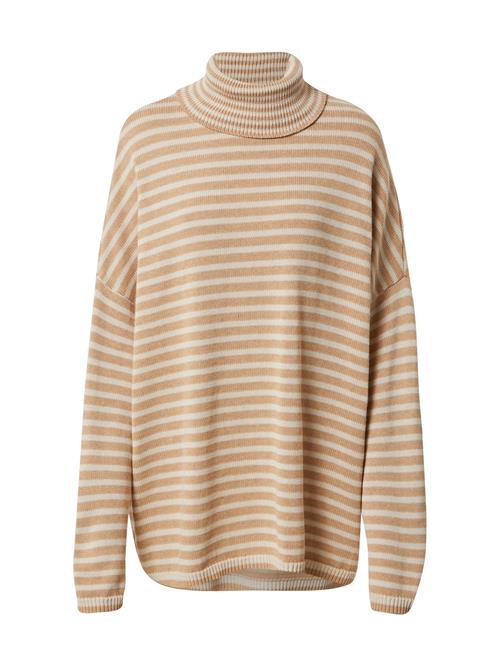 A LOT LESS Pullover 'Fleur'  camel / offwhite