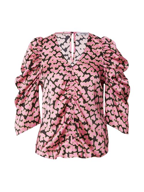 Se co'couture Bluse 'Flashy'  neongul / lys pink / sort ved About You