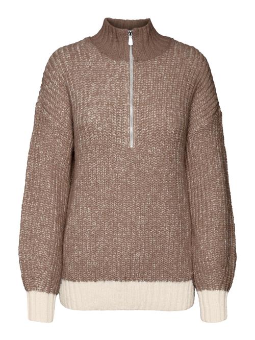 VERO MODA Pullover 'CHIARA'  beige / brun