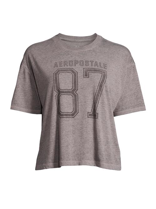 AÉROPOSTALE Shirts  grå-meleret / sort