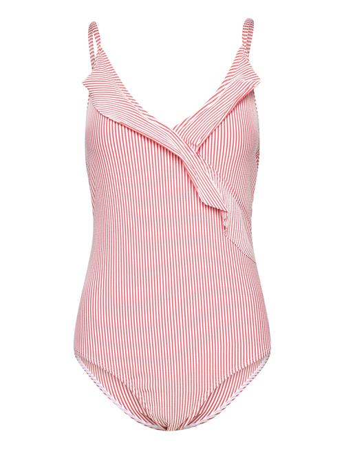 Striba Bly Frill Swimsuit Becksöndergaard Coral