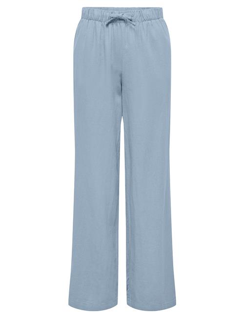 Se Carcaro Mw Linen Bl Pull-Up Pant Tlr ONLY Carmakoma Blue ved Booztlet