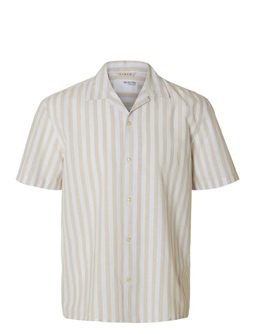 Slhrelaxsun Shirt Ss Resort Selected Beige