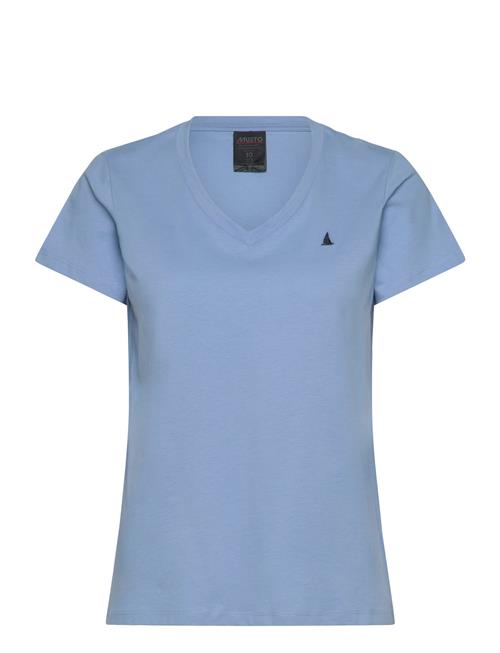 Se W Original V Neck Ss Tee Musto Blue ved Booztlet