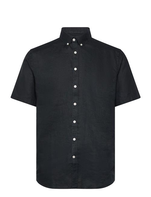 Soft Linen Shirt S/S - Modern Fit Lindbergh Black Black