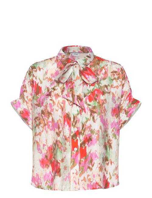 Nuvinnie Ss Bow Shirt Nümph Pink