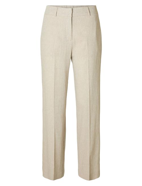 Se Slftania-Rita Mw Wide Pant Noos Selected Femme Cream ved Booztlet