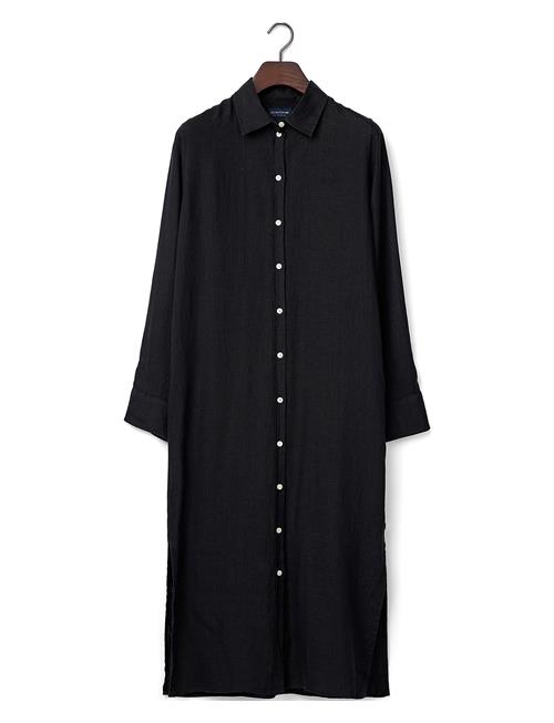 Long Linen Shirt Dress Lexington Clothing Black