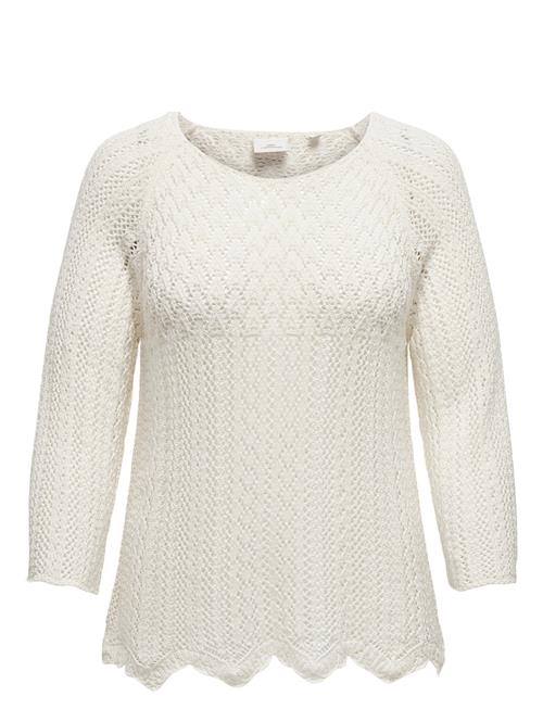 Se Carnola Life 3/4 Pullover Knt Noos ONLY Carmakoma Beige ved Booztlet