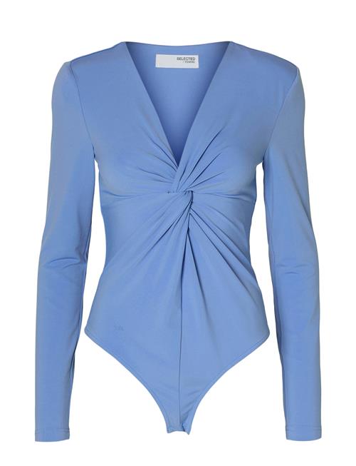 Slfcarma Ls Knot Body Selected Femme Blue