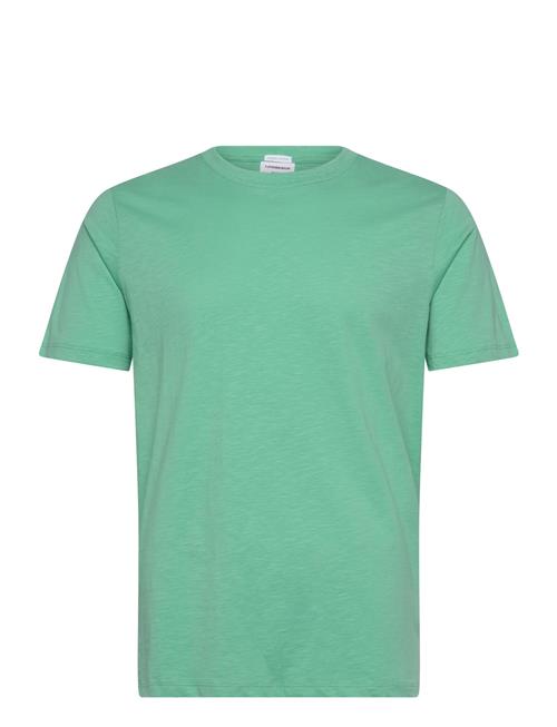 Se Organic Slub Yarn O-Neck Tee S/S Lindbergh Green ved Booztlet