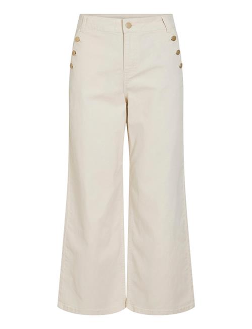 Viemma Hw Wide 7/8 Button Jeans Ola/R1 Vila Cream