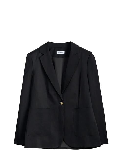 Se Linen-Blend Blazer, Blume Ivo Nikkolo Black ved Booztlet