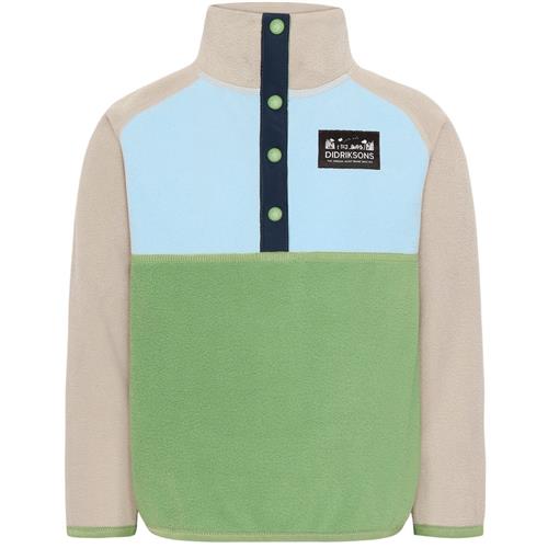Didriksons Monte Kids 4 Halvknappet Fleecetrøje Algae Green 140 cm  Grøn  140 cm  Unisex