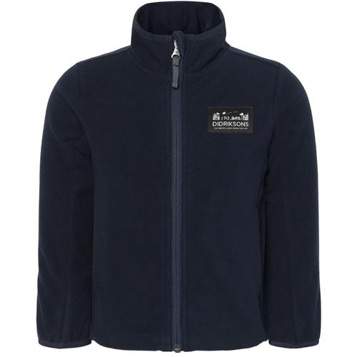 Didriksons Muskot Kids Fleece-jakke Dark Night Blue 120 cm  Blå  120 cm  Unisex