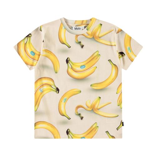 Molo Riley Short Sleeve T-Shirt Bananas 104cm  Beige  104 cm  mand