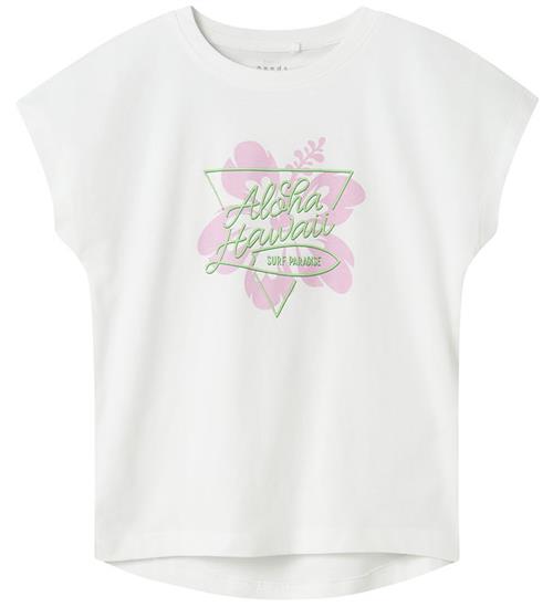 Se Name It T-Shirt - NkfViolet - Bright White/Aloha ved KidsWorld