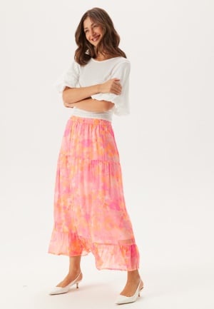 VERO MODA Vmsmilla H/W ANKLE SKIRT ANKLE Crystal Pink Aop:anja XL