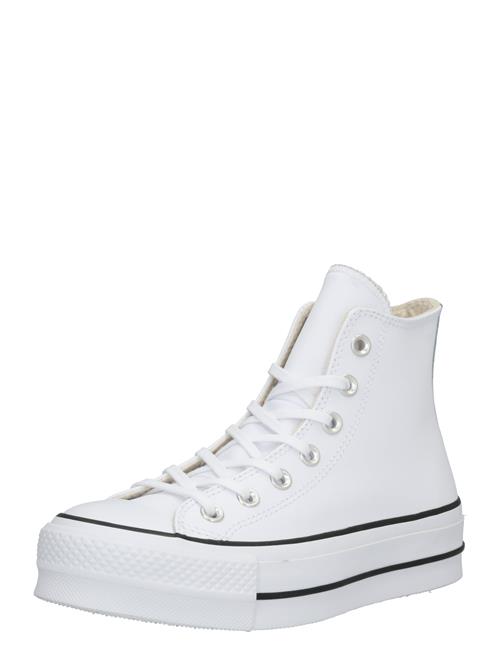 Se CONVERSE Sneaker high 'CHUCK TAYLOR ALL STAR LIFT HI LEATHER'  sort / hvid ved About You