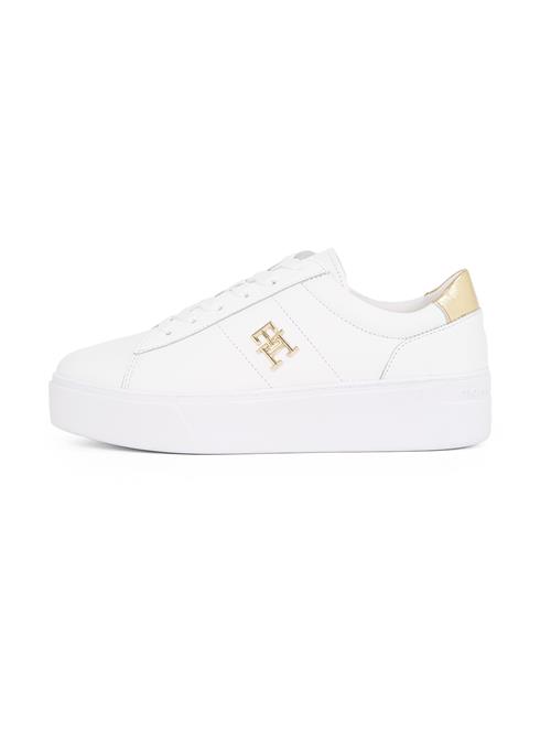 TOMMY HILFIGER Sneaker low  guld / hvid