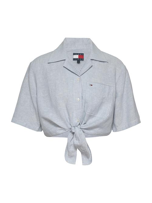 Tommy Jeans Bluse  grey denim / hvid