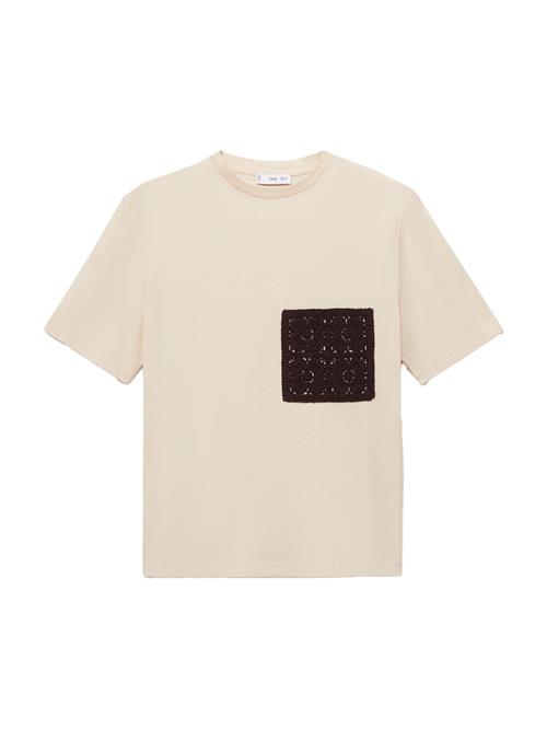 MANGO Shirts 'DAISY'  lysebeige / mørkebrun