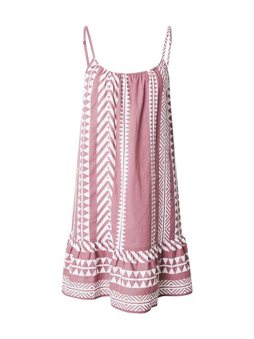 VERO MODA Sommerkjole 'VMDICTHE'  gammelrosa / hvid