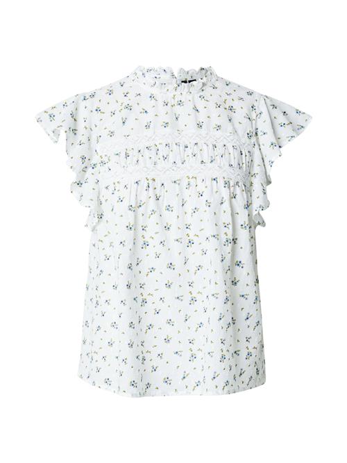 Se VERO MODA Bluse 'VMTRINE'  blå / grøn / hvid ved About You