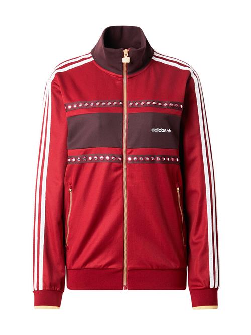 ADIDAS ORIGINALS Sweatjakke  aubergine / rustrød / hvid