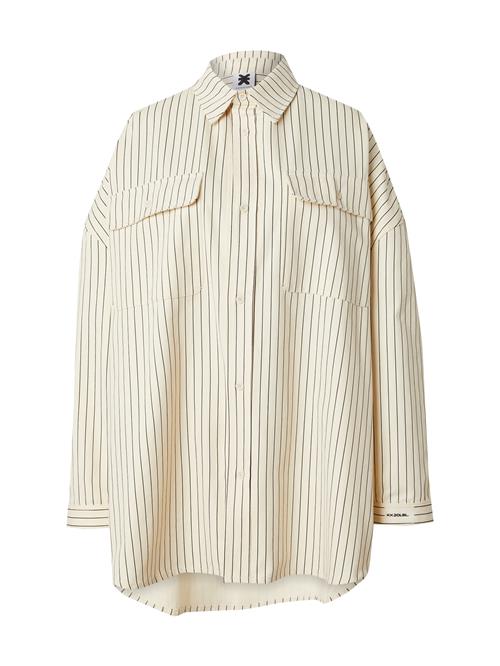 Karo Kauer Bluse  sort / offwhite