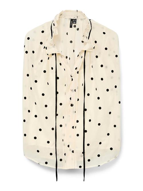 Se VERO MODA Bluse 'YOJA'  lysebeige / sort ved About You