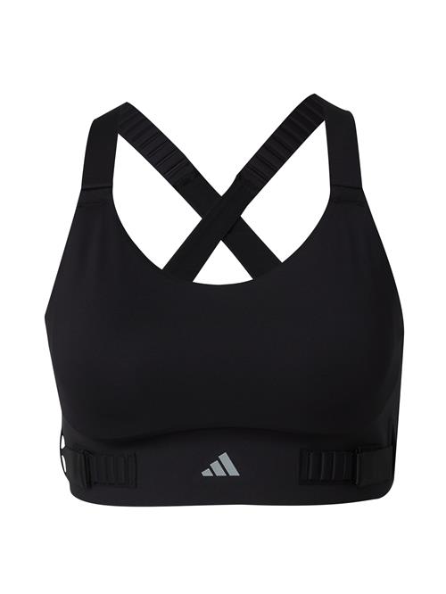 ADIDAS PERFORMANCE Sports-BH 'FastImpact Luxe'  grå / sort