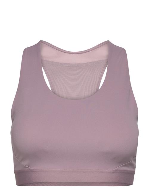 Se Nb Sleek Medium Support Pocket Sports Bra New Balance Pink ved Booztlet