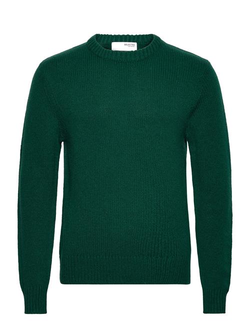 Se Slhcody Ls Knit Relaxed Crew Neck Noos Selected Green ved Booztlet