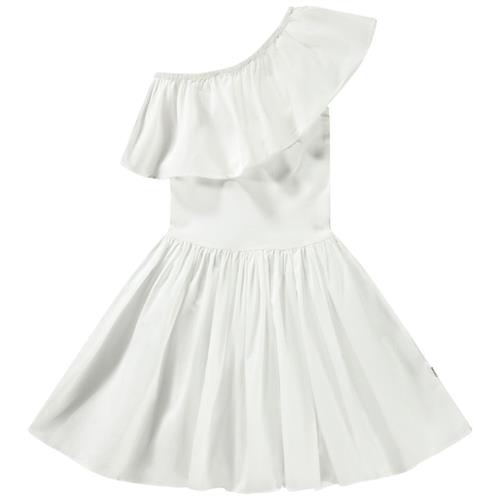Molo Chloey Short Sleeve Dress Crisp White 134/140 cm  Hvid  134/140 cm  kvinde