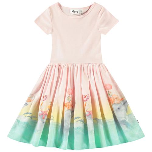 Molo Cissa Short-Sleeved Dress Wave Jumping 122/128 cm  Lyserød  122/128 cm  kvinde