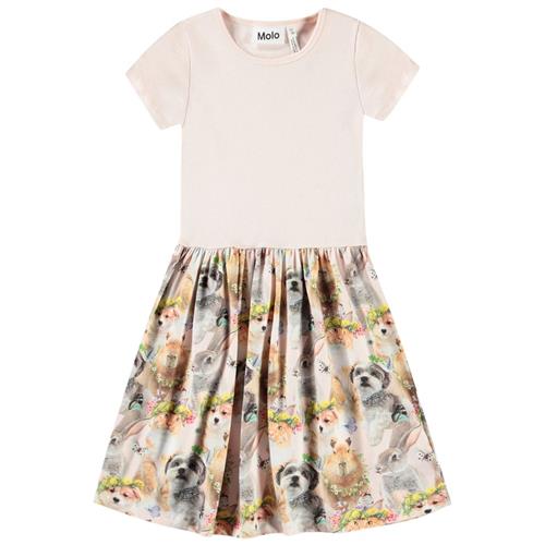 Molo Cissa Short-Sleeved Dress Festival Friends 110/116 cm  Lyserød  110/116 cm  kvinde