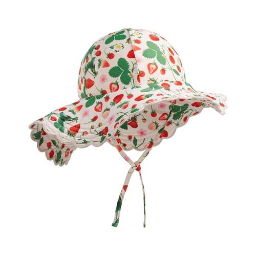 Molo Nuka Sun Hat Strawberry Field 3-5 Y  Beige  3-5 år  Unisex