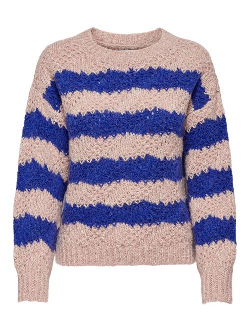 ONLY Pullover 'LACE'  blå / pink