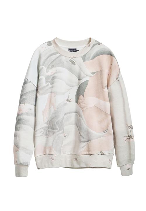 Se Desigual Sweatshirt  lysegrå / lyseorange / hvid ved About You