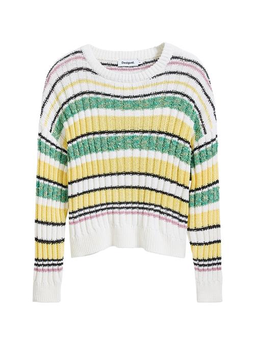 Desigual Pullover  gul / grøn / sort / hvid