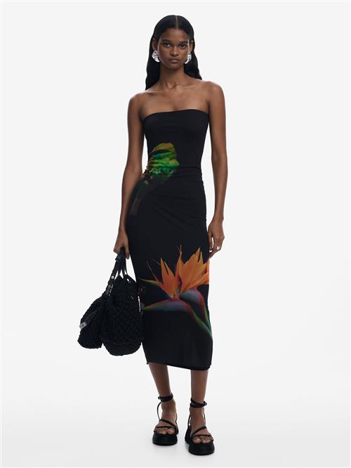 Desigual Sommerkjole  lysegrøn / orange / sort